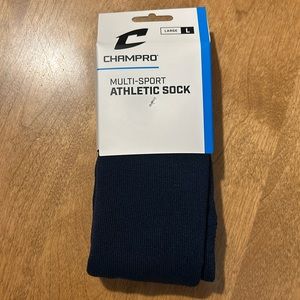 Champro Multi-Sport Athletic Sock in navy blue. SZ:L